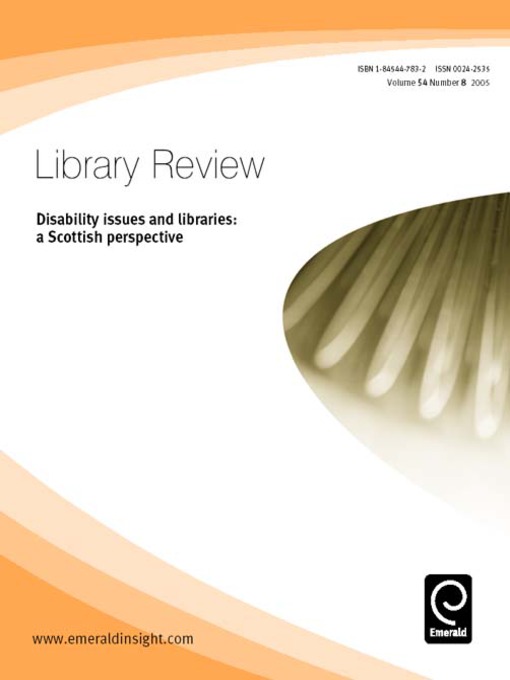 Title details for Library Review, Volume 54, Issue 8 by Nicholas Joint - Available